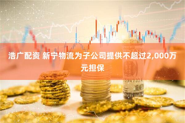 浩广配资 新宁物流为子公司提供不超过2,000万元担保