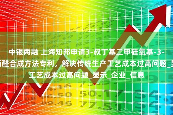 中银两融 上海知邦申请3-叔丁基二甲硅氧基-3-(呋喃-2-基)-丙醛合成方法专利，解决传统生产工艺成本过高问题_显示_企业_信息