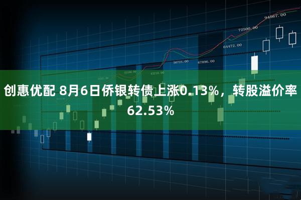 创惠优配 8月6日侨银转债上涨0.13%，转股溢价率62.53%