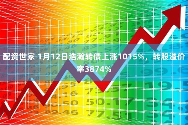 配资世家 1月12日浩瀚转债上涨1015%，转股溢价率3874%